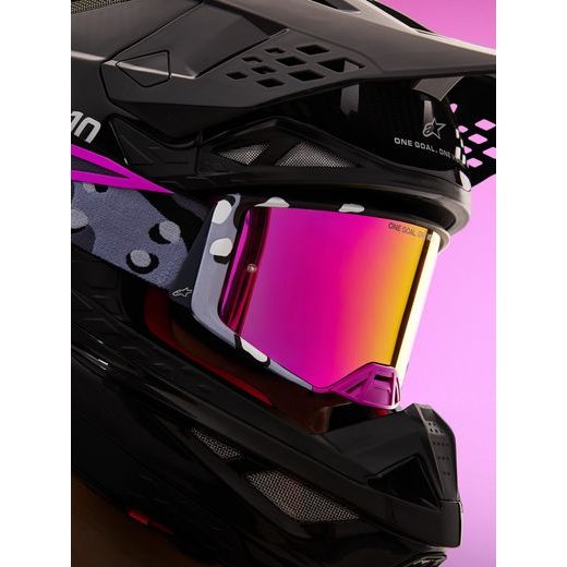 BRÝLE SUPERTECH LIMITOVANÉ EDICE LONE, ALPINESTARS (FIALOVÁ CAMO, ZRCADLOVÉ RŮŽOVÉ PLEXI) 2026
