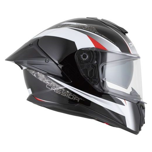 PŘILBA INTEGRAL GTS 2.1 MEGA, CASSIDA (ČERNÁ/BÍLÁ/ČERVENÁ) PLEXI S PŘÍPRAVOU PRO PINLOCK 2026