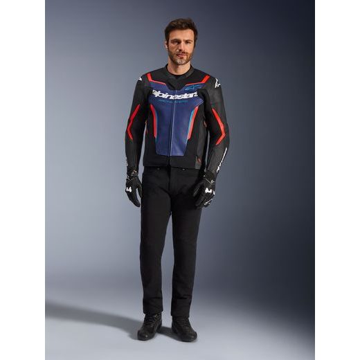 BUNDA GP FORCE V2, ALPINESTARS (ČERNÁ/MODRÁ/ČERVENÁ FLUO) 2026