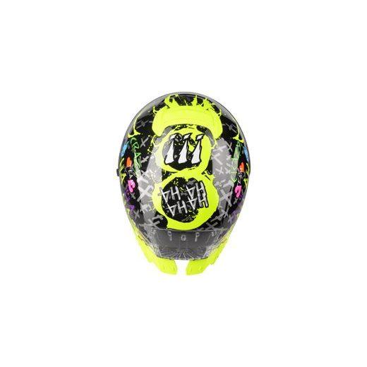 PŘILBA RAFALE SR CRAZY, LAZER - BELGIE (ČERNÁ/FIALOVÁ/FLUO ZELENÁ)