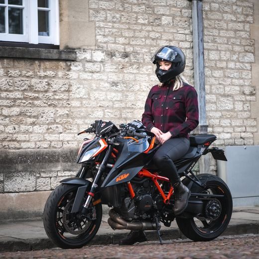 KOŠILE KICKBACK 2.0, OXFORD, DÁMSKÁ (ČERVENÁ/ČERNÁ)