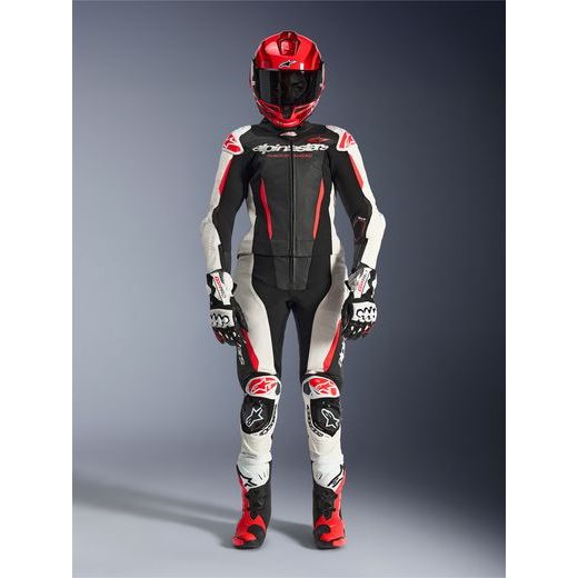 DVOUDÍLNÁ KOMBINÉZA STELLA GP-R7, ALPINESTARS, DÁMSKÉ (ČERNÁ/BÍLÁ/ČERVENÁ FLUO) 2026