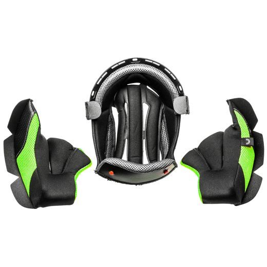 LÍCNICE A KLOBOUK PRO PŘILBY CROSS CUP TWO/SONIC JUNIOR, CASSIDA, DĚTSKÁ (ČERNÁ/ŠEDÁ/ŽLUTÁ FLUO)