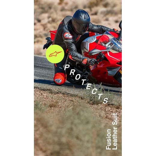 JEDNODÍLNÁ KOMBINÉZA FUSION, TECH-AIR KOMPATIBILNÍ, ALPINESTARS (ČERNÁ/ČERVENÁ FLUO)