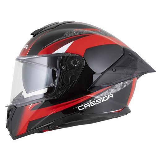 PŘILBA INTEGRAL GTS 2.1 MEGA, CASSIDA (ČERNÁ/ČERVENÁ/BÍLÁ) PLEXI S PŘÍPRAVOU PRO PINLOCK 2026