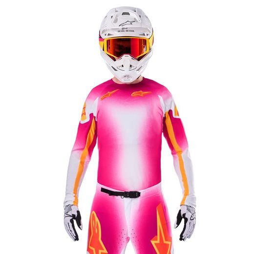 DRES SUPERTECH SX AFD LIMITOVANÁ EDICE MIG, ALPINESTARS (RŮŽOVÁ FLUO/BÍLÁ/ORANŽOVÁ) 2025
