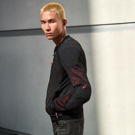 BUNDA TROOP-AIR PRO, ALPINESTARS (ČERNÁ/ČERVENÁ FLUO) 2026