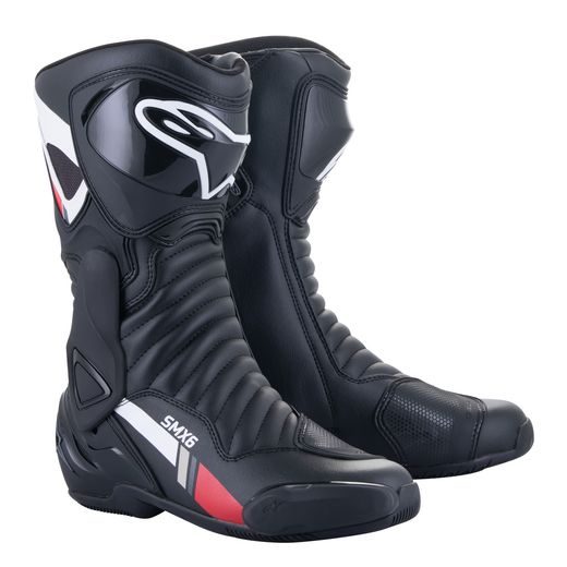 BOTY S-MX 6, ALPINESTARS (ČERNÁ/BÍLÁ/ŠEDÁ/ČERVENÁ)