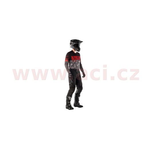 DRES VENTURE R, ALPINESTARS (ŠEDÁ CAMO/ČERVENÁ FLUO/ČERNÁ)