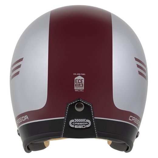 PŘILBA ESO JAWA PANEL, CASSIDA (ČERVENÁ/STŘÍBRNÁ/ČERNÁ) 2026