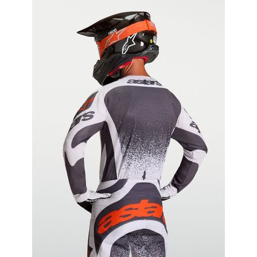 DRES TECHSTAR SWAN, ALPINESTARS (SVĚTLE ŠEDÁ/TMAVĚ ŠEDÁ/ČERVENÁ FLUO) 2027