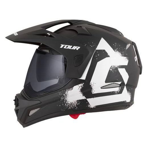 PŘILBA TOUR 2.0 CREW, CASSIDA (ČERNÁ MATNÁ/BÍLÁ, PLEXI S PŘÍPRAVOU PRO PINLOCK) 2026