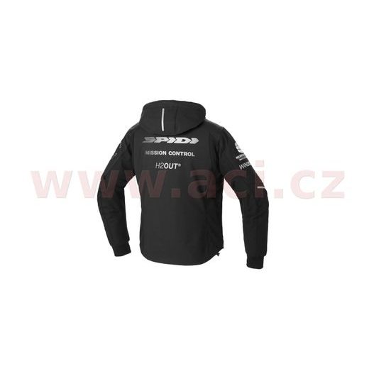 BUNDA HOODIE ARMOR H2OUT, SPIDI (ČERNÁ)