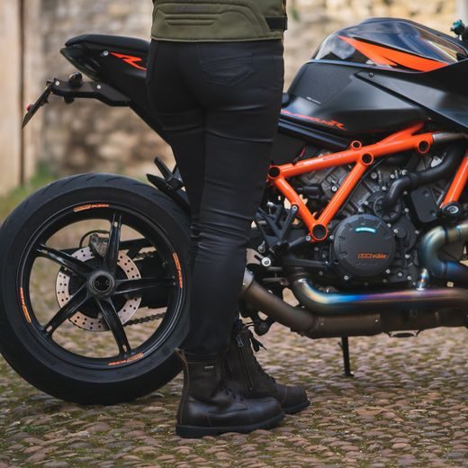 PRODLOUŽENÉ KALHOTY ORIGINAL APPROVED WAXED JEGGINGS AA, OXFORD, DÁMSKÉ (ČERNÉ)
