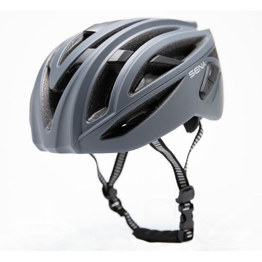 CYKLO PŘILBA S HEADSETEM R2 EVO, SENA (MATNÁ ŠEDÁ)