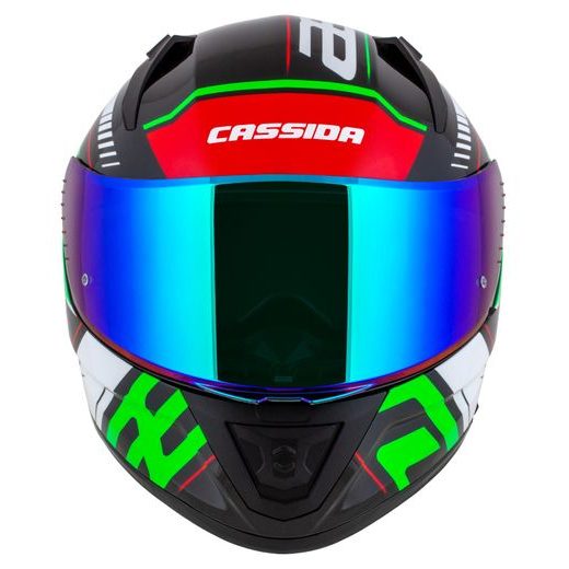 PŘILBA AERO DROME, CASSIDA (ČERNÁ MET./ČERVENÁ/ZELENÁ/BÍLÁ) 2026