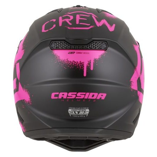 PŘILBA CROSS CUP 2 CREW, CASSIDA (ČERNÁ MATNÁ/RŮŽOVÁ FLUO) 2026