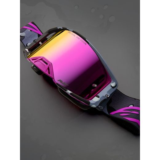BRÝLE SUPERTECH LIMITOVANÉ EDICE LONE, ALPINESTARS (FIALOVÁ CAMO, ZRCADLOVÉ RŮŽOVÉ PLEXI) 2026