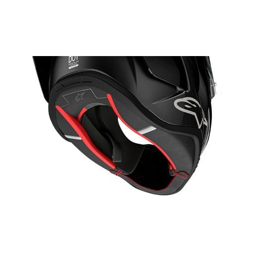 PŘILBA SUPERTECH R10 TEAM, ALPINESTARS (KARBON/ČERVENÁ/BÍLÁ) 2026