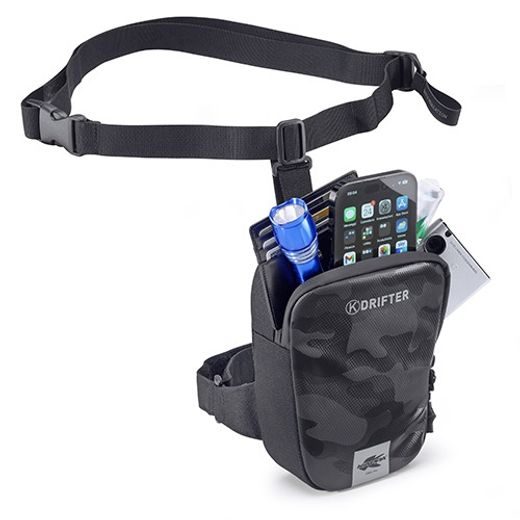 DR03 DRIFTER - ČERNÁ TAŠKA NA NOHU KAPPA