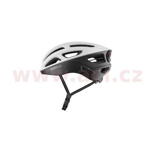 CYKLO PŘILBA S HEADSETEM R1 EVO, SENA (MATNÁ BÍLÁ)