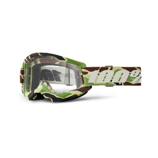 STRATA 2 NEW, BRÝLE 100% WAR CAMO, ČIRÉ PLEXI