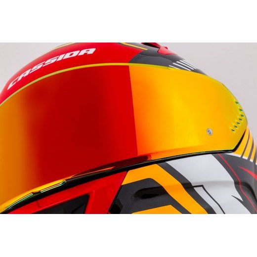 PŘILBA AERO DROME, CASSIDA (ČERNÁ MET./ORANŽOVÁ/ČERVENÁ/BÍLÁ) 2026