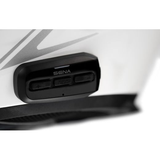 BLUETOOTH PŘILBA S HEADSETEM OUTSTAR S, SENA (LESKLÁ BÍLÁ)