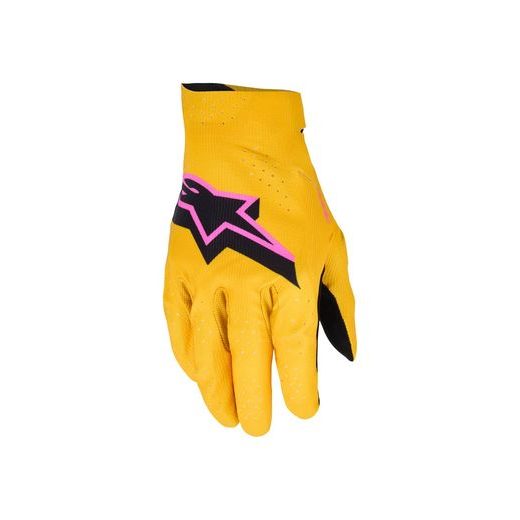 RUKAVICE SUPERTECH MX, ALPINESTARS (ZLATÁ/ČERNÁ/RŮŽOVÁ FLUO) 2026