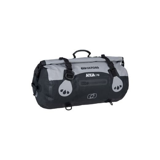 VODOTĚSNÝ VAK AQUA T-70 ROLL BAG, OXFORD (ŠEDÝ/ČERNÝ, OBJEM 70 L)