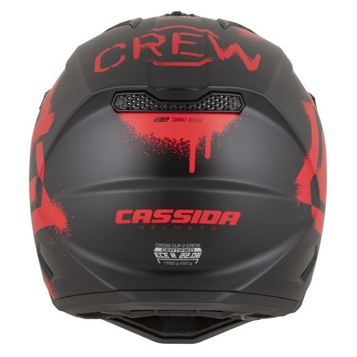 PŘILBA CROSS CUP 2 CREW, CASSIDA (ČERNÁ MATNÁ/ČERVENÁ) 2026