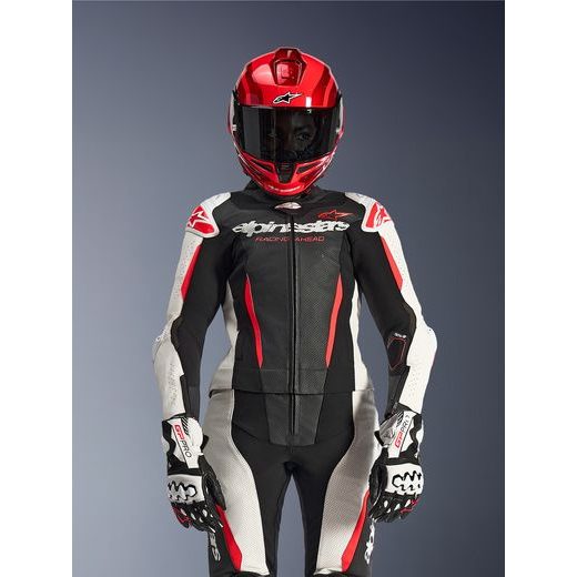 DVOUDÍLNÁ KOMBINÉZA STELLA GP-R7, ALPINESTARS, DÁMSKÉ (ČERNÁ/BÍLÁ/ČERVENÁ FLUO) 2026