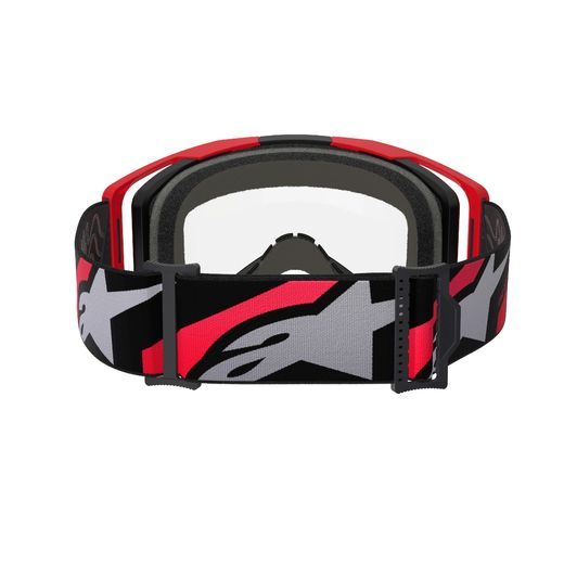 BRÝLE VISION 8 LUAR, ALPINESTARS (ČERVENÁ/ČERNÁ, ČIRÉ PLEXI) 2025