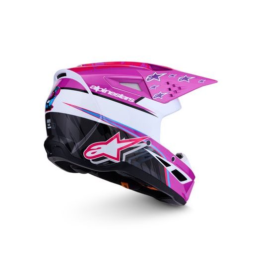 PŘILBA S-M3 FALCON, ALPINESTARS (FIALOVÁ/BÍLÁ/ČERNÁ/RŮŽOVÁ FLUO) 2027