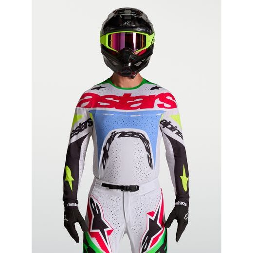 DRES SUPERTECH DYNA, ALPINESTARS (SVĚTLE ŠEDÁ/ZELENÁ FLUO/MODRÁ/ČERNÁ) 2027