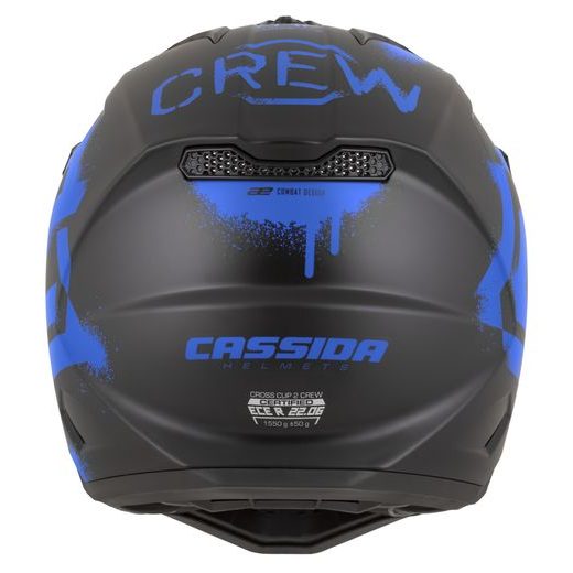 PŘILBA CROSS CUP 2 CREW, CASSIDA (ČERNÁ MATNÁ/MODRÁ) 2026