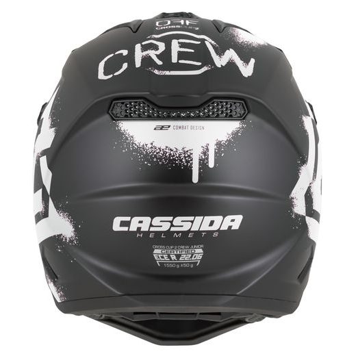 PŘILBA CROSS CUP 2 CREW JUNIOR, CASSIDA, DĚTSKÁ (ČERNÁ MATNÁ/BÍLÁ) 2026