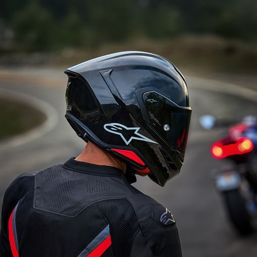 PŘILBA S-R7 SOLID, ALPINESTARS (ČERNÁ) 2026