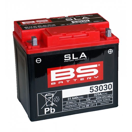 TOVÁRNĚ AKTIVOVANÁ MOTOCYKLOVÁ BATERIE BS-BATTERY 53030 (FA)