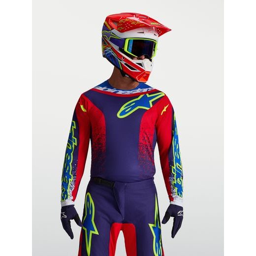 DRES FLUID DRAG, ALPINESTARS (TMAVĚ MODRÁ/ČERVENÁ/ZELENÁ/BÍLÁ) 2027
