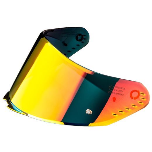 PLEXI PRO PŘILBY AERO S PŘÍPRAVOU PRO PINLOCK, CASSIDA - ČR (ZRCADLOVÉ ČERVENÉ REVO)