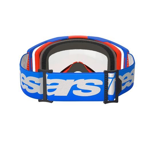 BRÝLE VISION 8 WORDMARK, ALPINESTARS (MODRÁ/ORANŽOVÁ, DVOJITÉ ANTIFOG ČIRÉ PLEXI) 2025