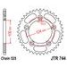 ŘETĚZOVÁ SADA EK - STŘÍBRNÝ ŘETĚZ 525 SRX, X-KROUŽEK, KOLEČKO JT, ROZETA JT PRO DUCATI 749 DARK 2004-2006
