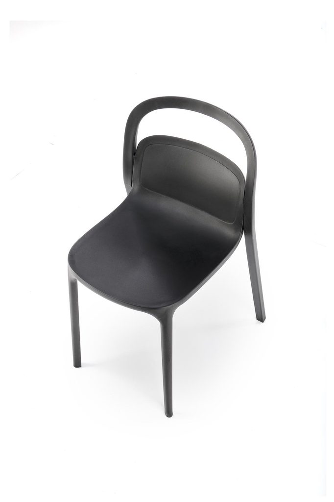 Prima Kresla - Stohovateľná záhradná stolička K490, čierna - Halmar -  Stoličky - Záhradný nábytok