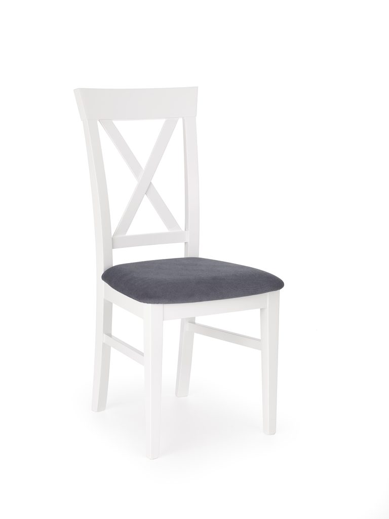 Prima Kresla - Jedálenská stolička BERGAMO, biela/tmavo modrá - Halmar - Jedálenské  stoličky - Jedálne a kuchyne