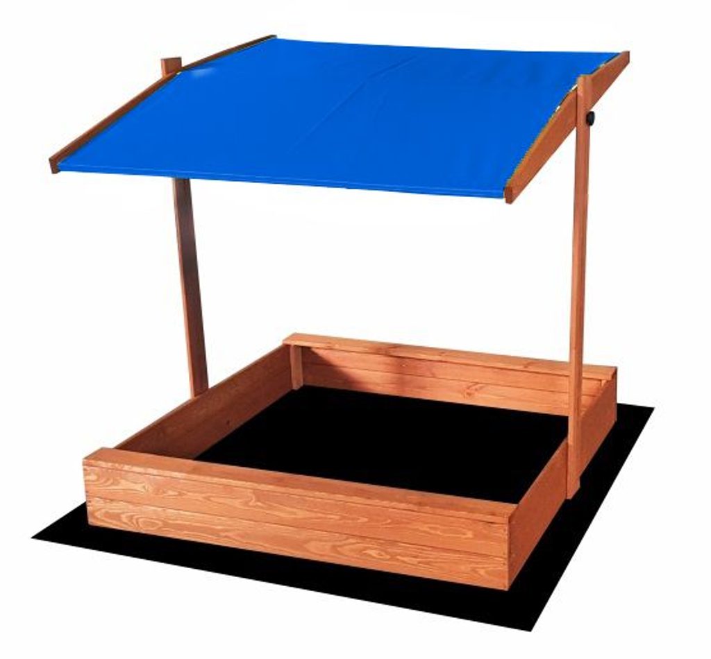 Prima Kresla - Drevené pieskovisko so strieškou Slim, modré - 120 cm - Sun  Active - Pieskoviská - Záhradný nábytok