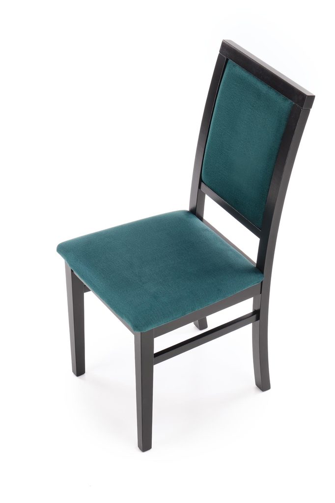 Prima Kresla - Jedálenská stolička Sylwek 1, čierna/tmavo zelená - Halmar - Jedálenské  stoličky - Jedálne a kuchyne