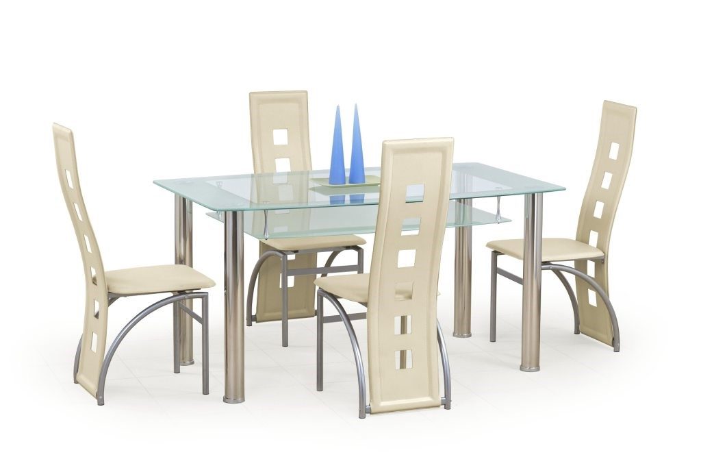 Prima Kresla - Jedálenský stôl CRISTAL, sklo (číre/mliečne) - Halmar -  Jedálenské stoly - Jedálne a kuchyne