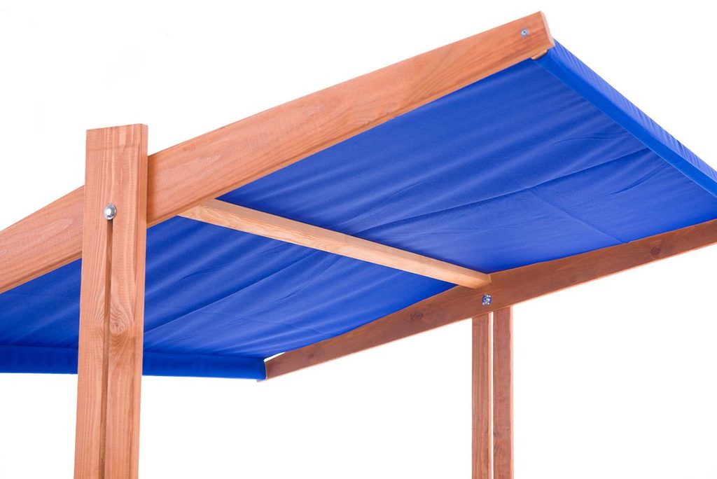 Prima Kresla - Drevené pieskovisko so strieškou Sandy, modré - 120 cm - Sun  Active - Pieskoviská - Záhradný nábytok