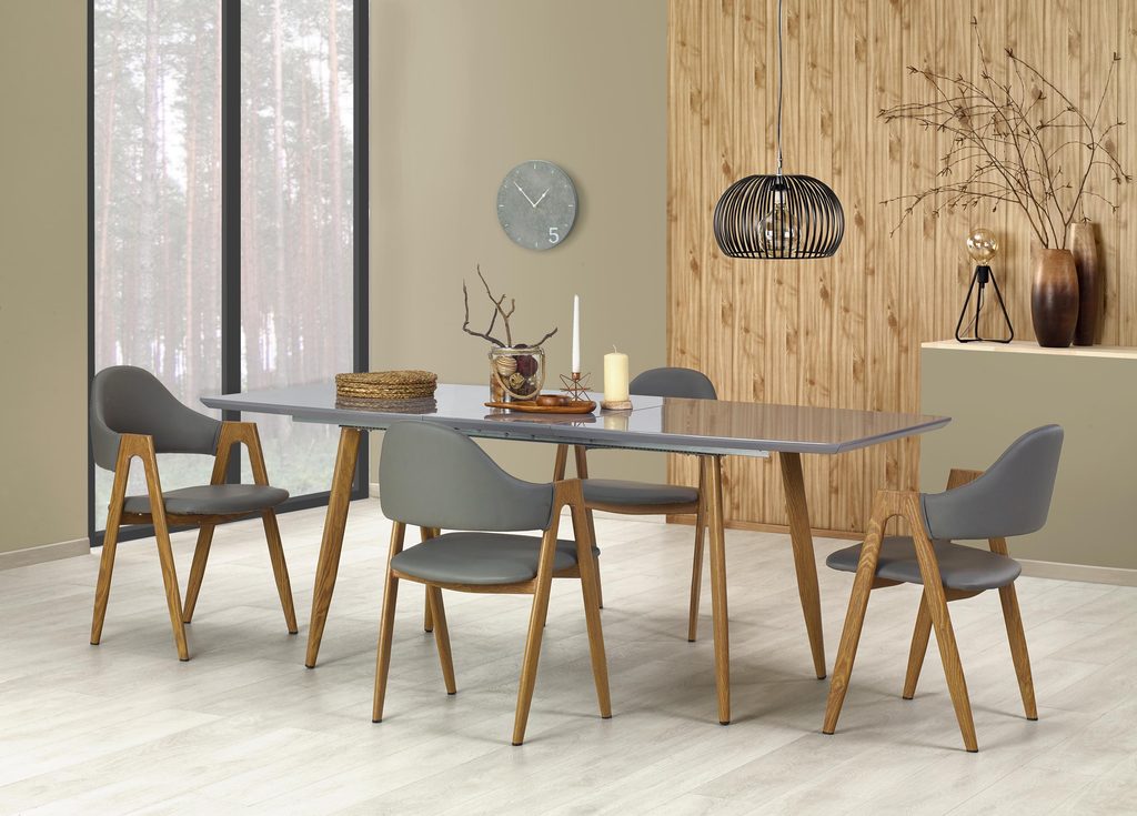 Prima Kresla - Jedálenský stôl Ruten, sivý/medový dub - Halmar - Jedálenské  stoly - Jedálne a kuchyne